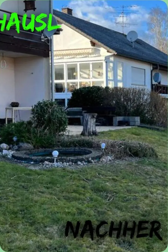 Nachher: Gartenteich wieder freigelegt