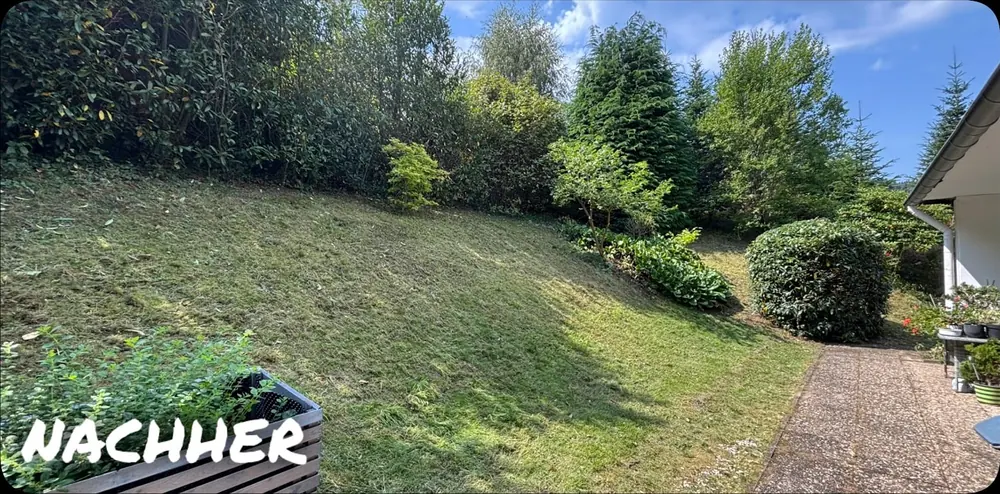 Nachher: Verwilderte Böschung wieder gemäht