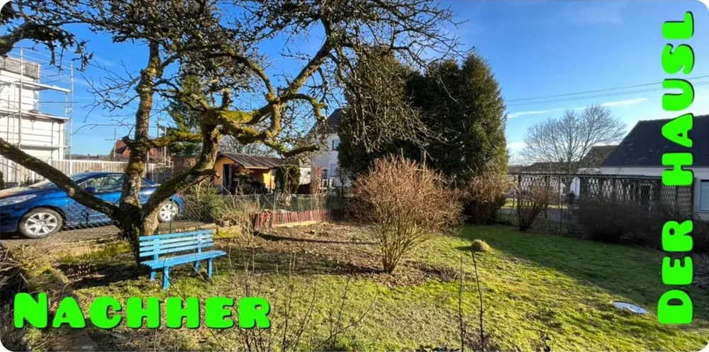 Nachher: Zugewachsener Hausgarten ausgelichtet